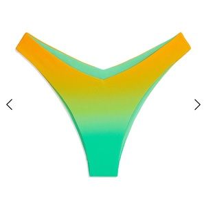 NWT WeWoreWhat Green Delilah Gradient Bikini Bottom M